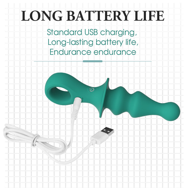 (6118NB-3) Plug Anal com Textura e Vibração - Xuanai