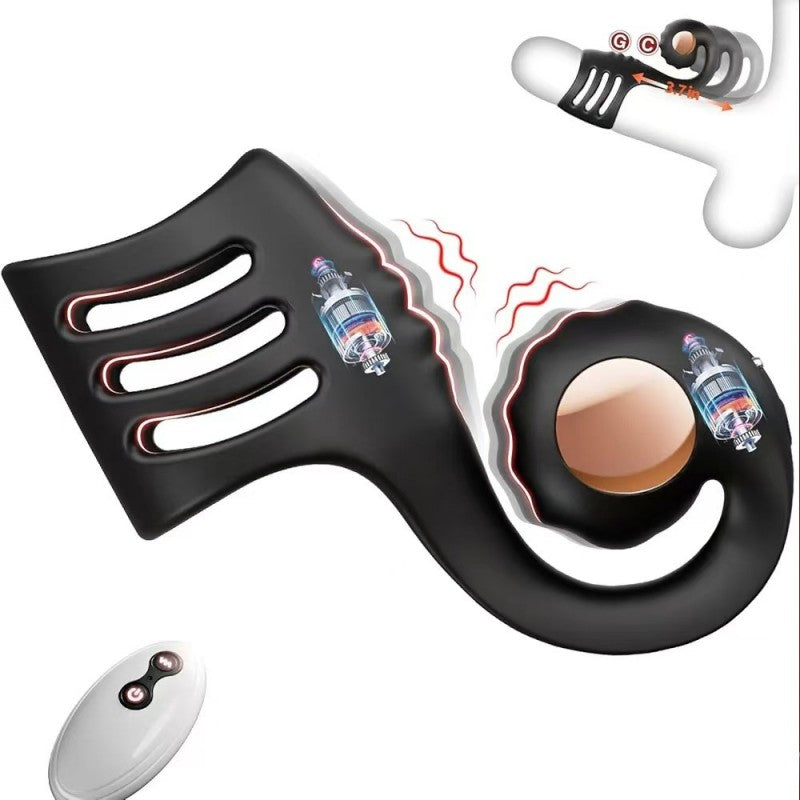 Snail Armor Sex Toy Vibrating Cock Ring