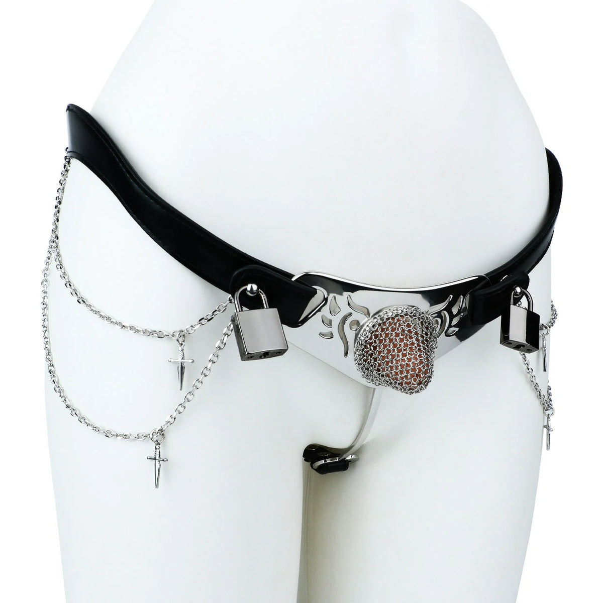 Chainmail Inspired Metal Chastity Cage