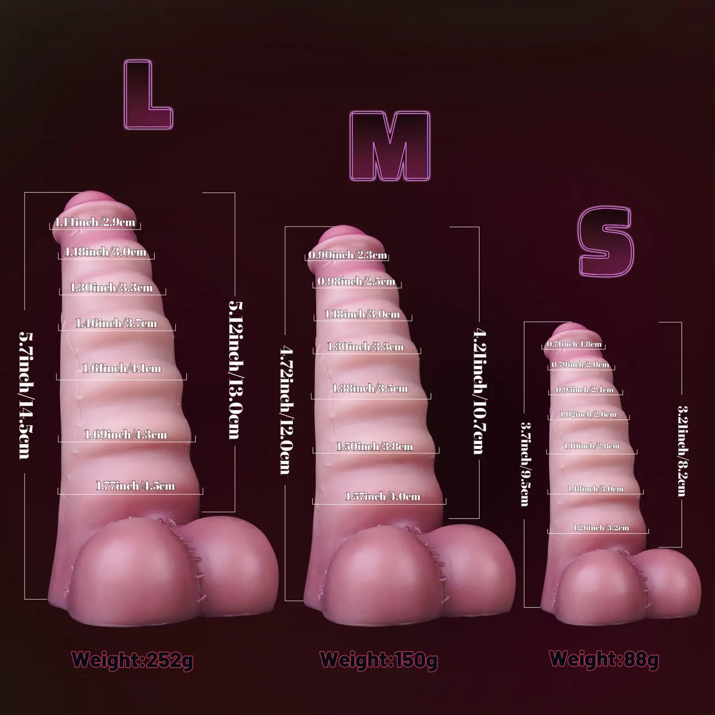 Spiral Wavy Textured Pink Anal Dildo