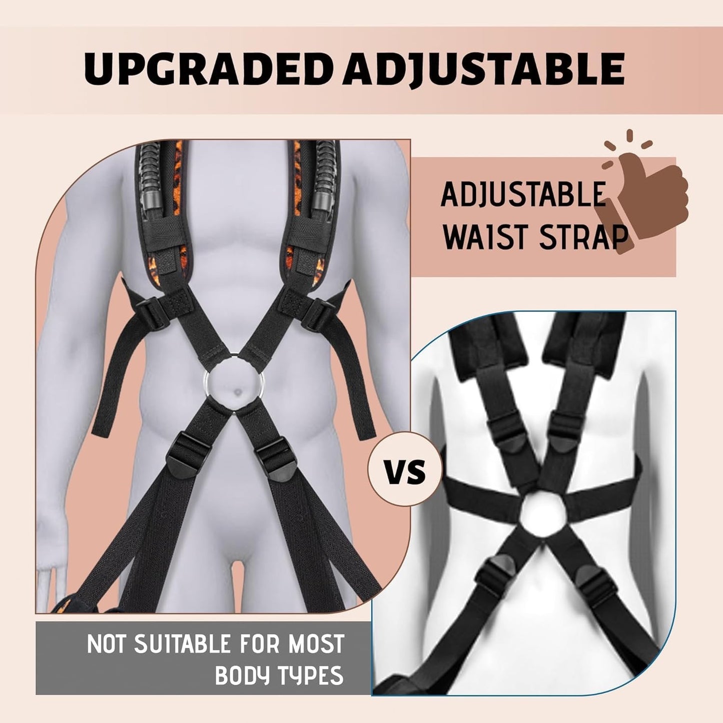 Leopard Print Bondage Gear Adjustable Design