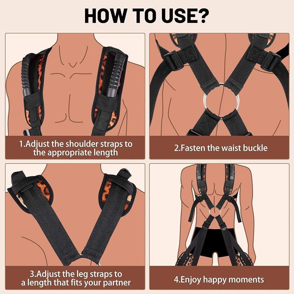 Leopard Print Bondage Gear Adjustable Design