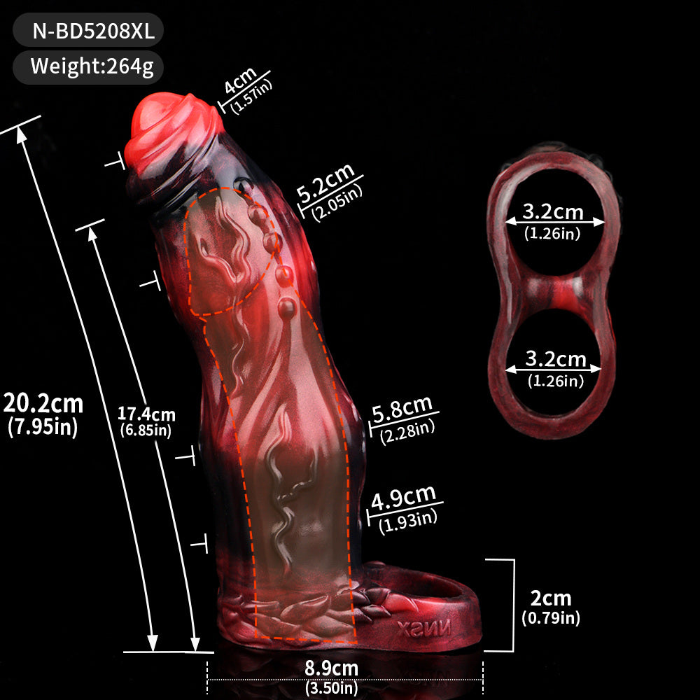 Xinghaoya Dark Silicone Dick Sleeve