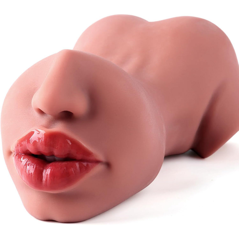 Xinghaoya Dual-Headed Male Masturbation Toy - Realistic Mouth & Vagina Silicone Pleasure Toy