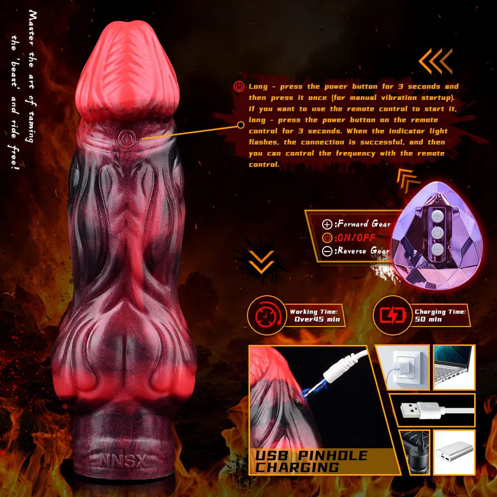 Remote Control Vibrating Dick Sleeve