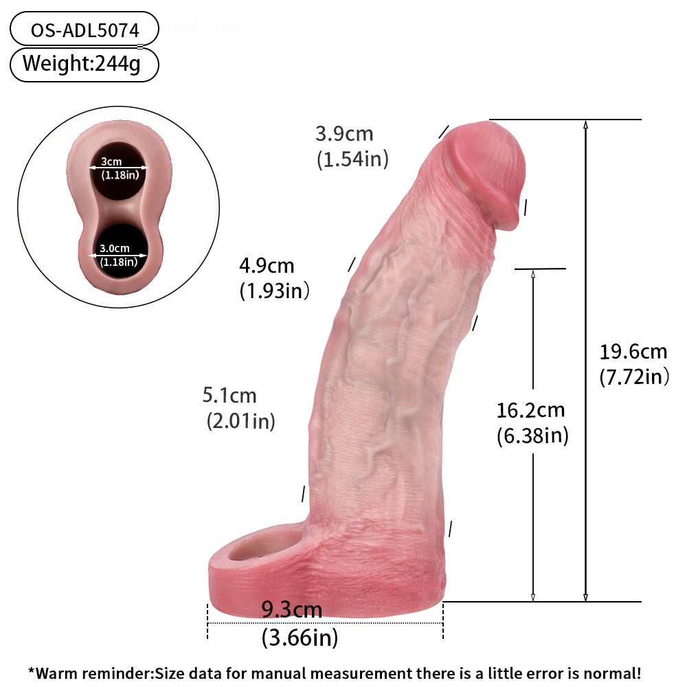 Silicone Real Feel Penis Sleeve Toys