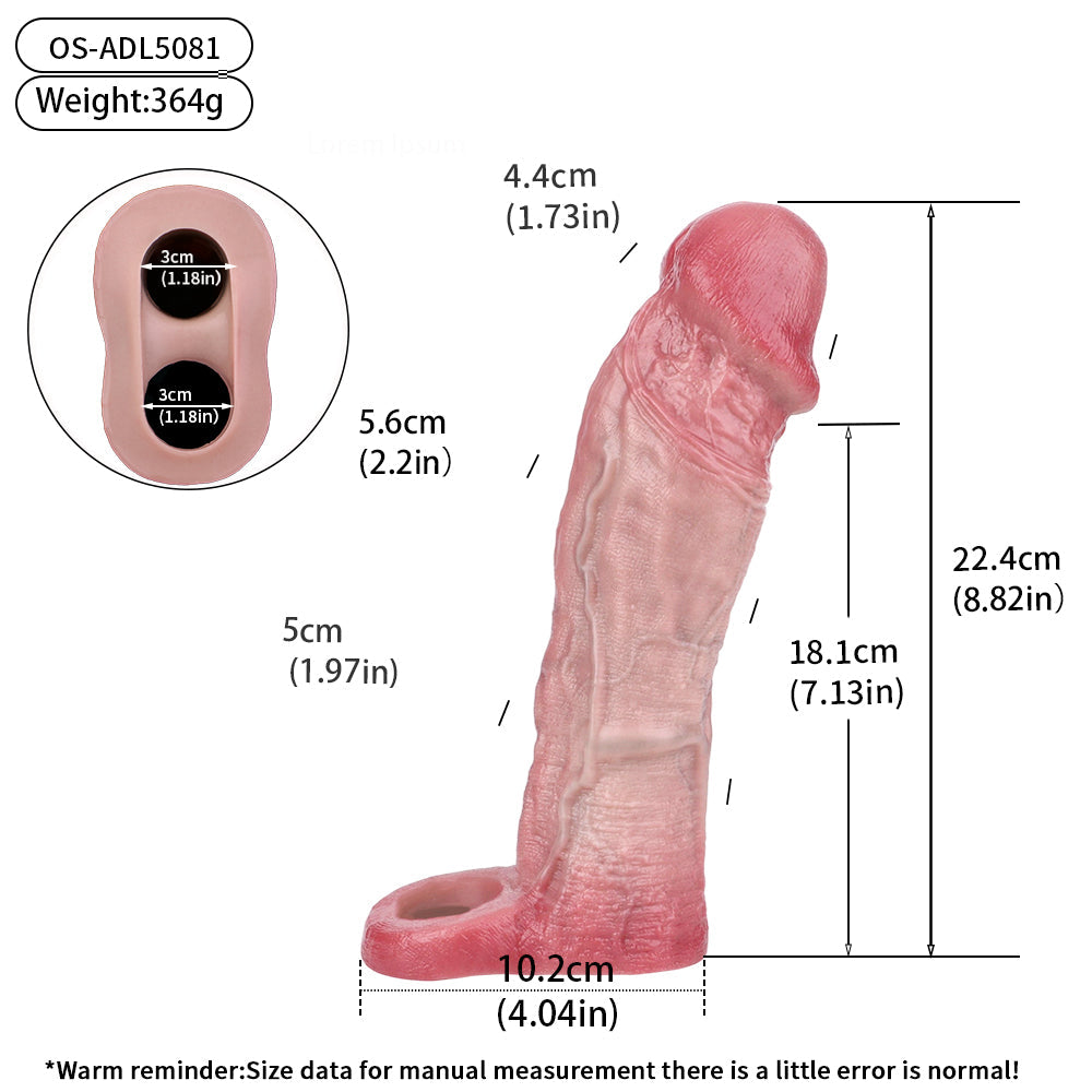 Silicone Real Feel Penis Sleeve Toys