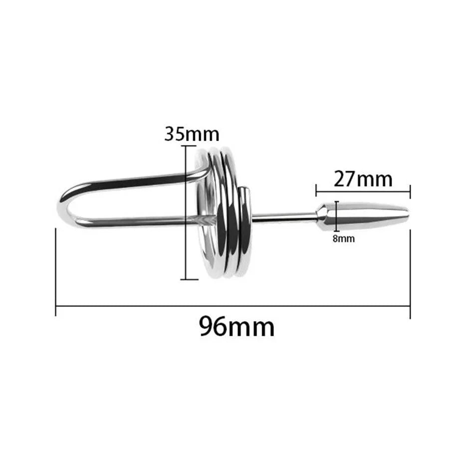 Metal Sounding Rod with Cock Ring
