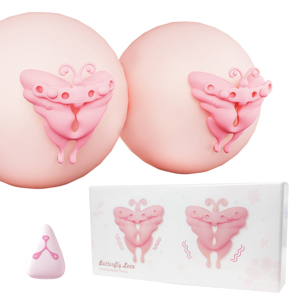 Remote Butterfly Vibrating Nipple Clamps