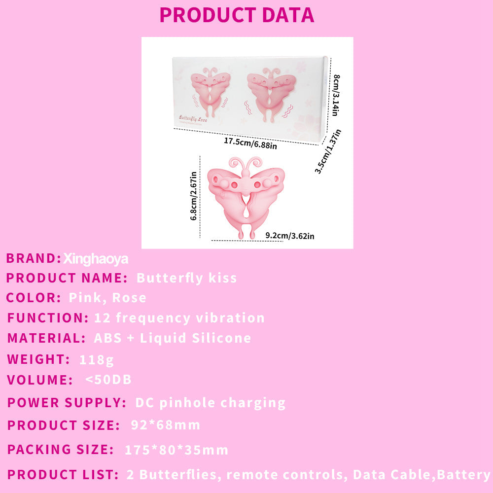 Remote Butterfly Vibrating Nipple Clamps