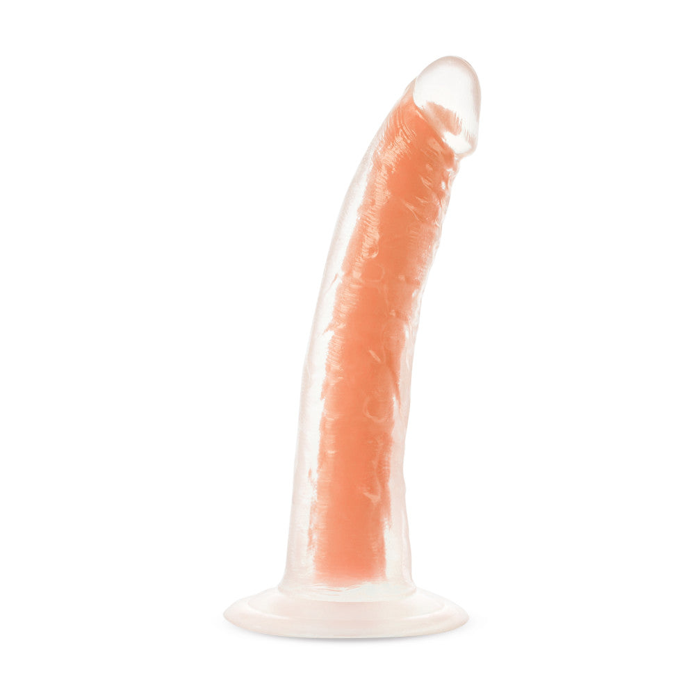 Neo Elite By Blush® | Lavo Glow In The Dark Neon Orange: 7.5-Inch Long Dildo - Made with Purio™ Silicone & SensaFeel® Dual Density Realistic Technology