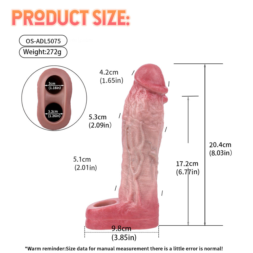 Silicone Real Feel Penis Sleeve Toys