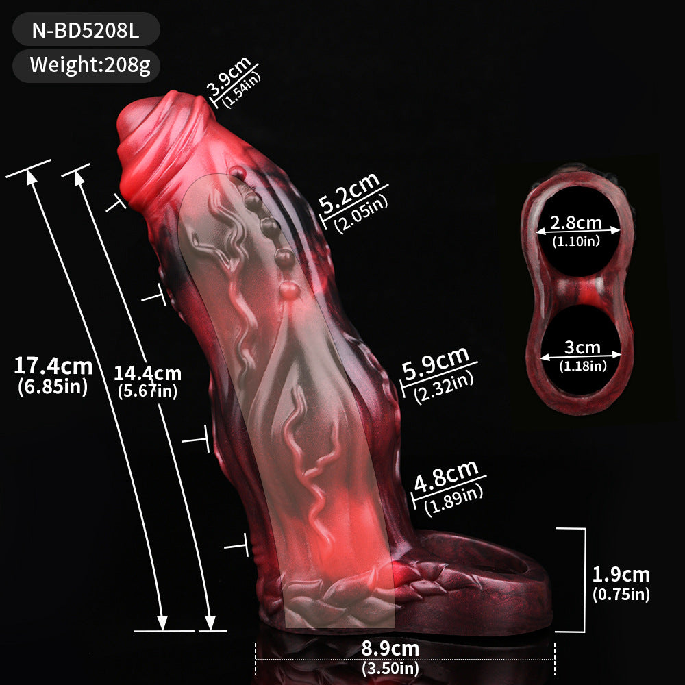 Xinghaoya Dark Silicone Dick Sleeve