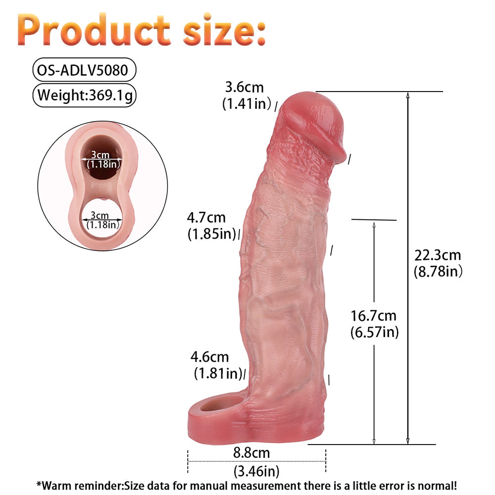 Remote Control Realistic Vibrating Cock Sleeve