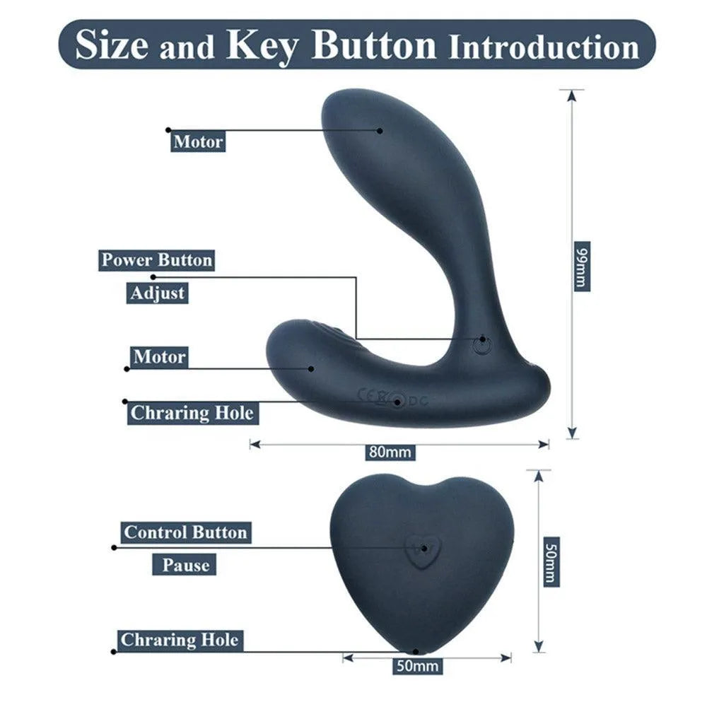 Remote Control Anal Plug Vibrator for Men