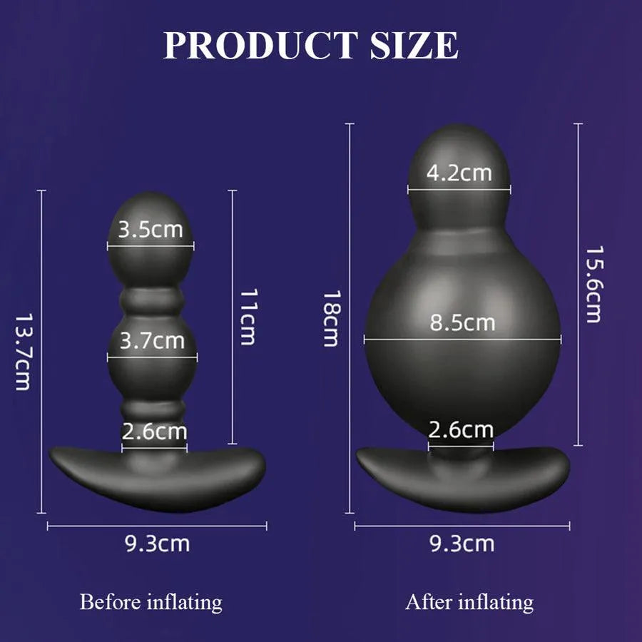 Remote Control Inflatable Butt Plug Vibrator