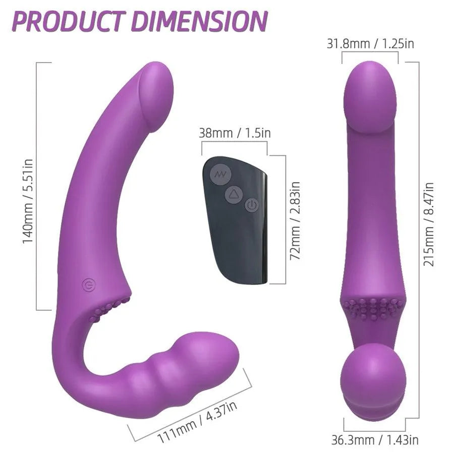 Remote Control Lesbian Harness Strap On Vibrator