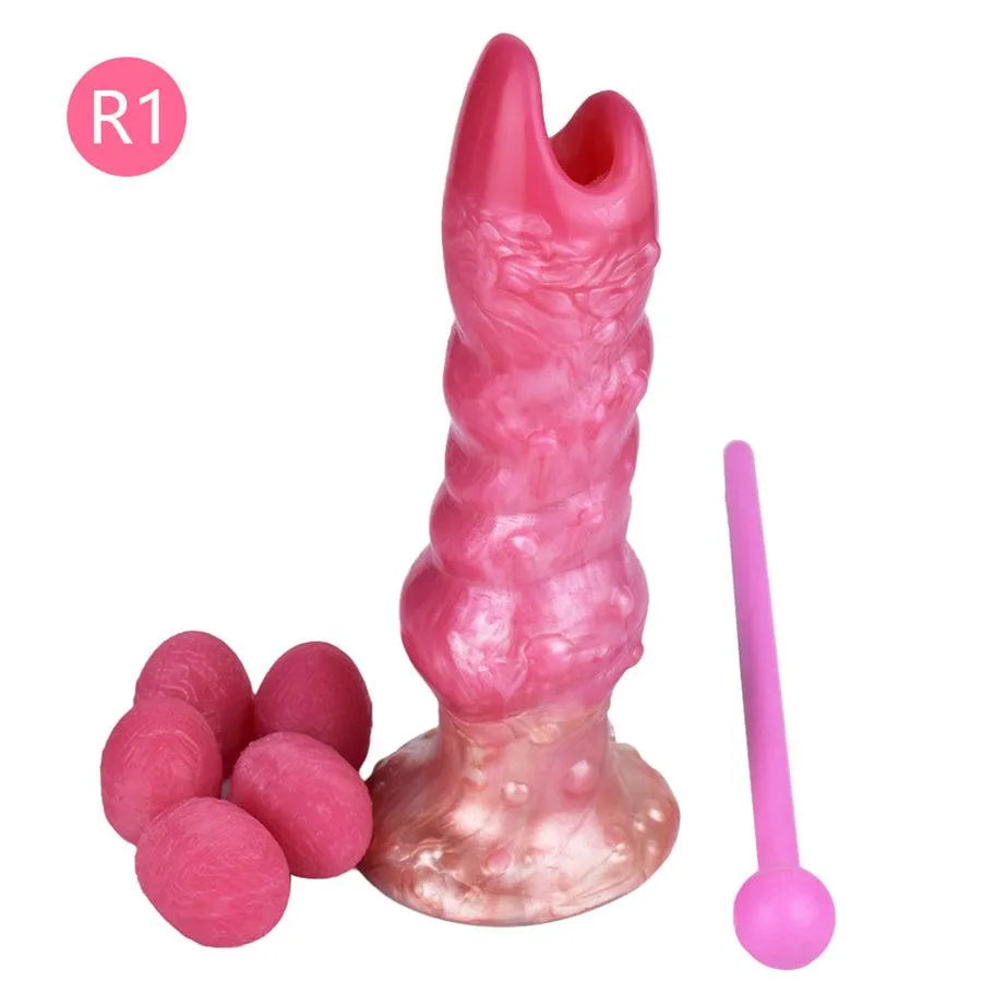 Silicone Egg Laying Dildo Ovipositor Toy