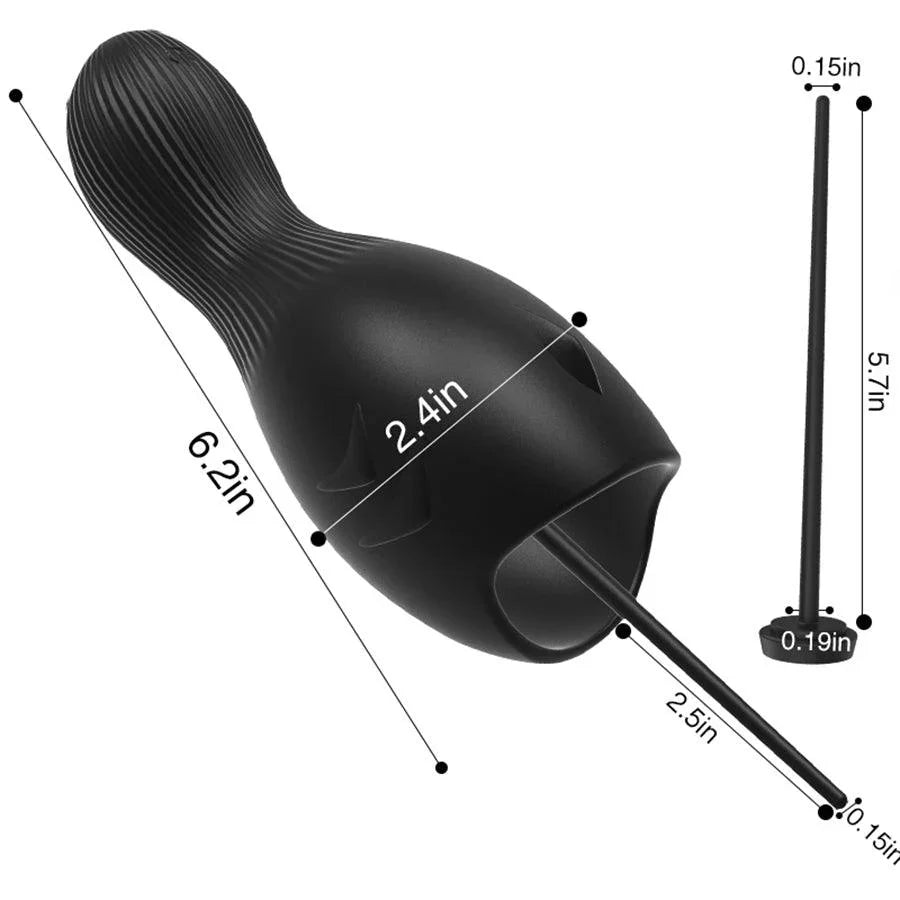 Silicone Vibrating Male Penis Trainer with Sounding Rod