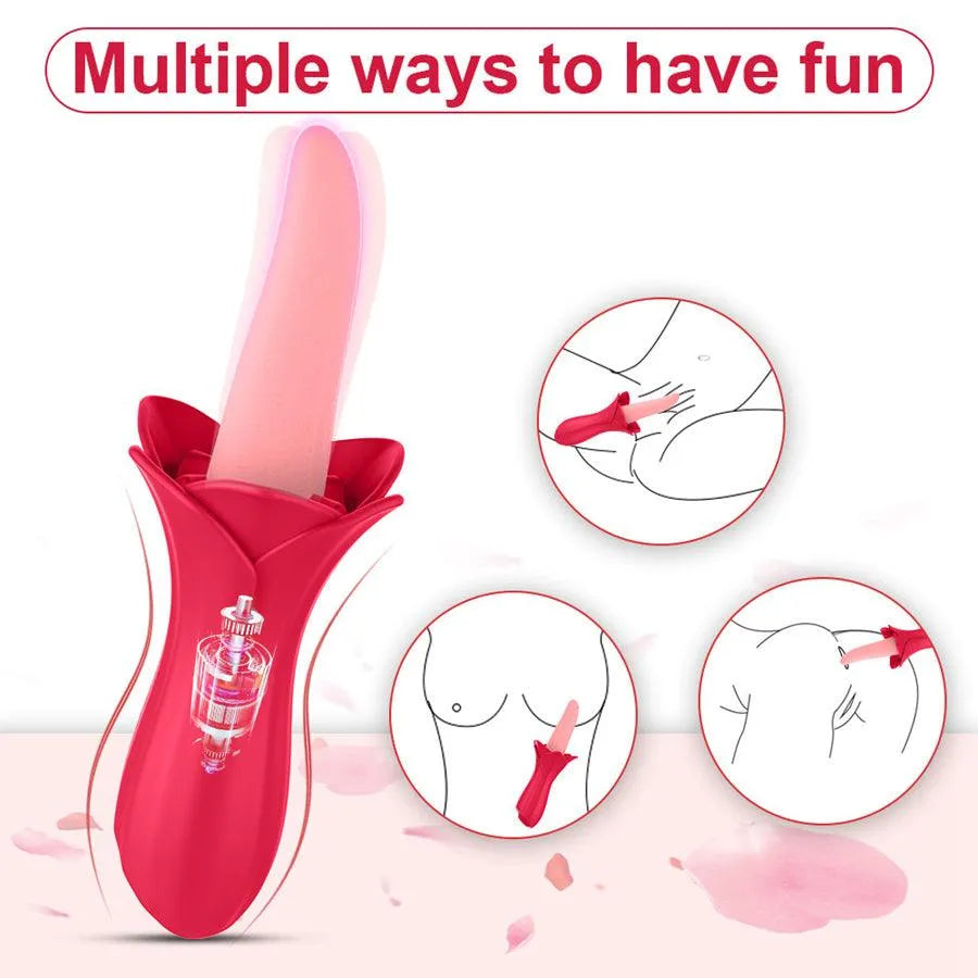 Soft Silicone Tongue Vibrator for Women