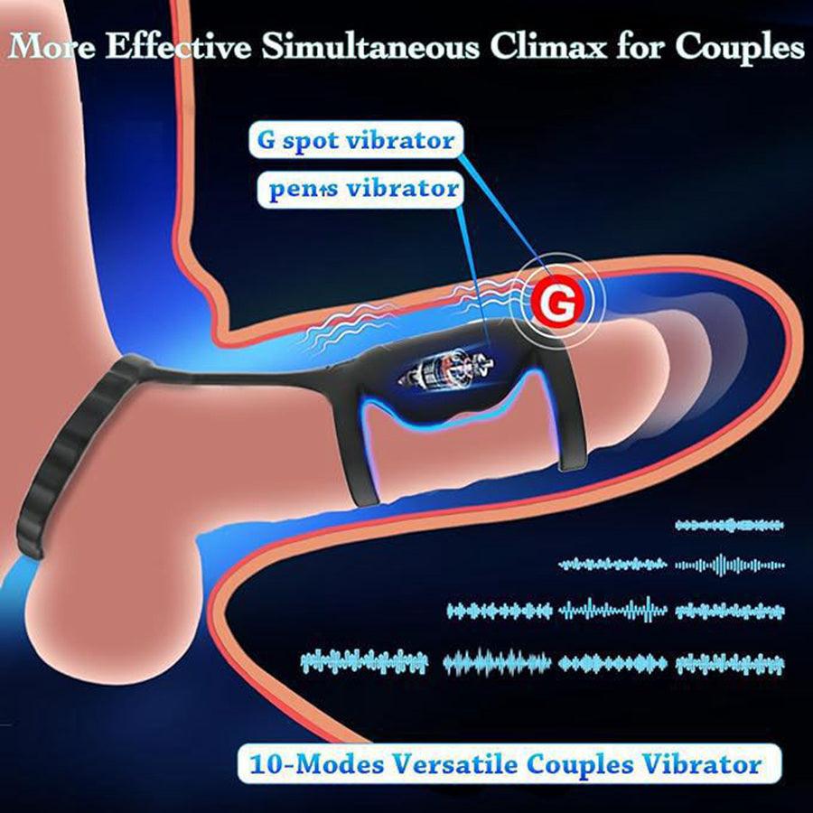 Soft Silicone Vibrating Penis Ring Sex Toy