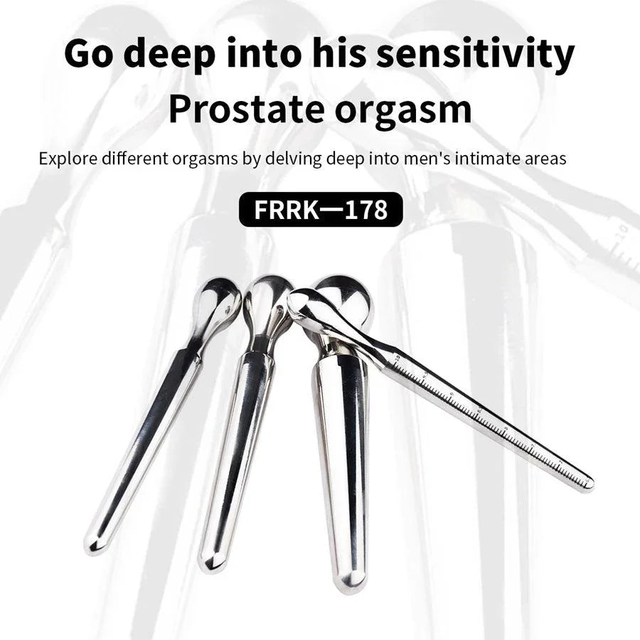 Stainless Steel Dual-Ended Sounding Rod Penis Plug