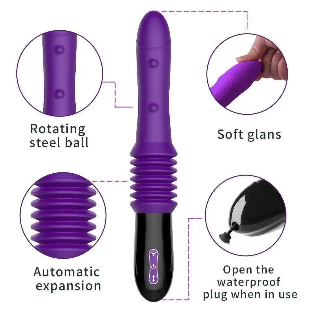 Thrusting Dildo Vibrator with Remote Control