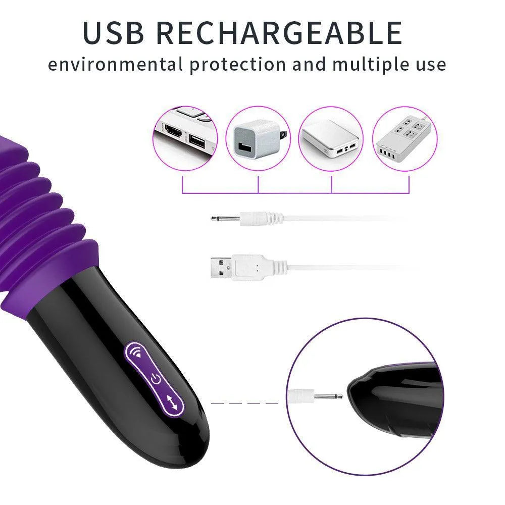 Thrusting Dildo Vibrator with Remote Control