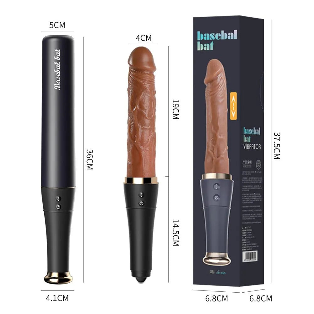 Thrusting Dildo Vibrator with Tongue Licking