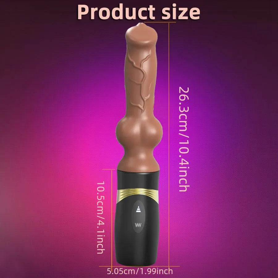 Thrusting Realistic Dog Knot Dildo Vibrator