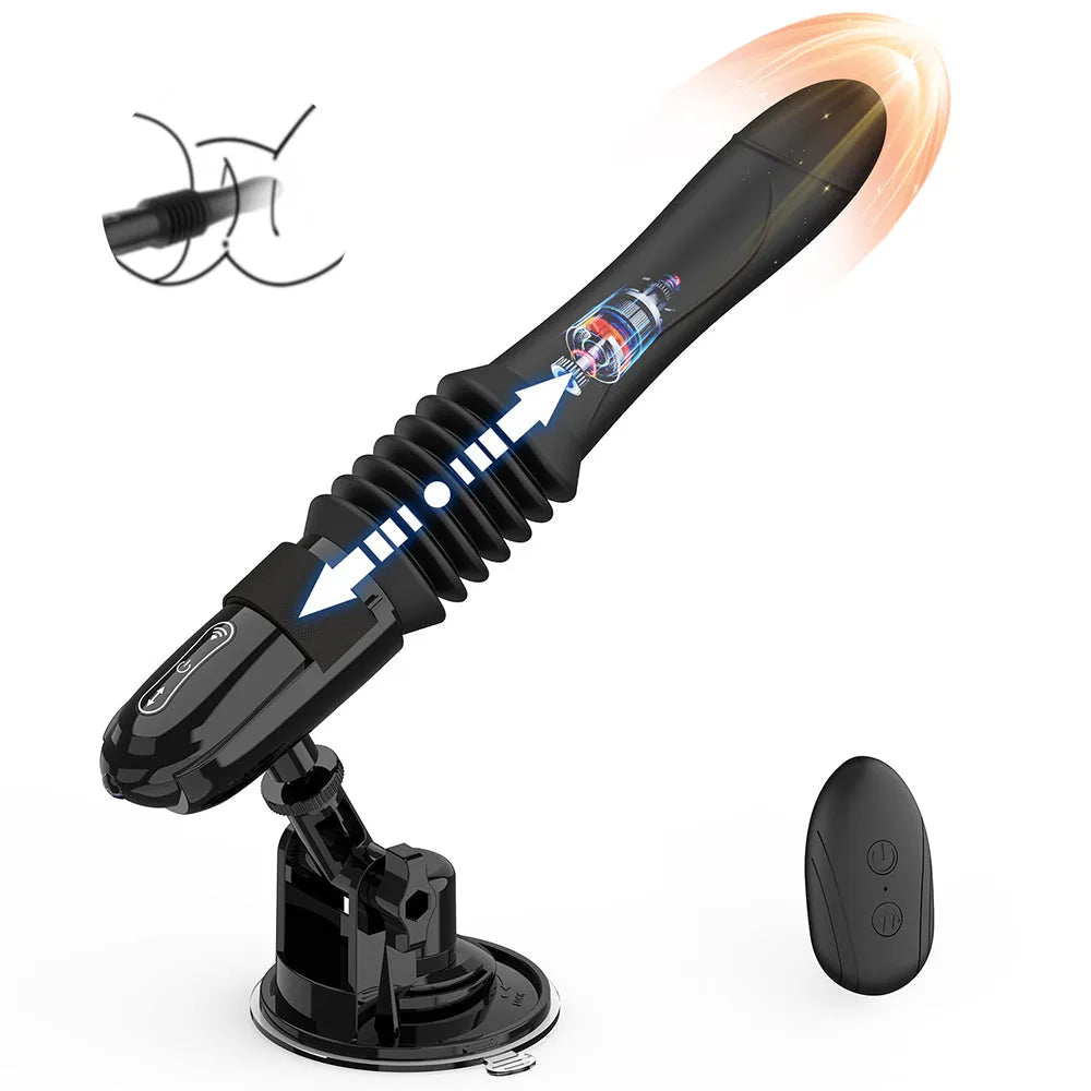 Thrusting Dildo Vibrator with Remote Control