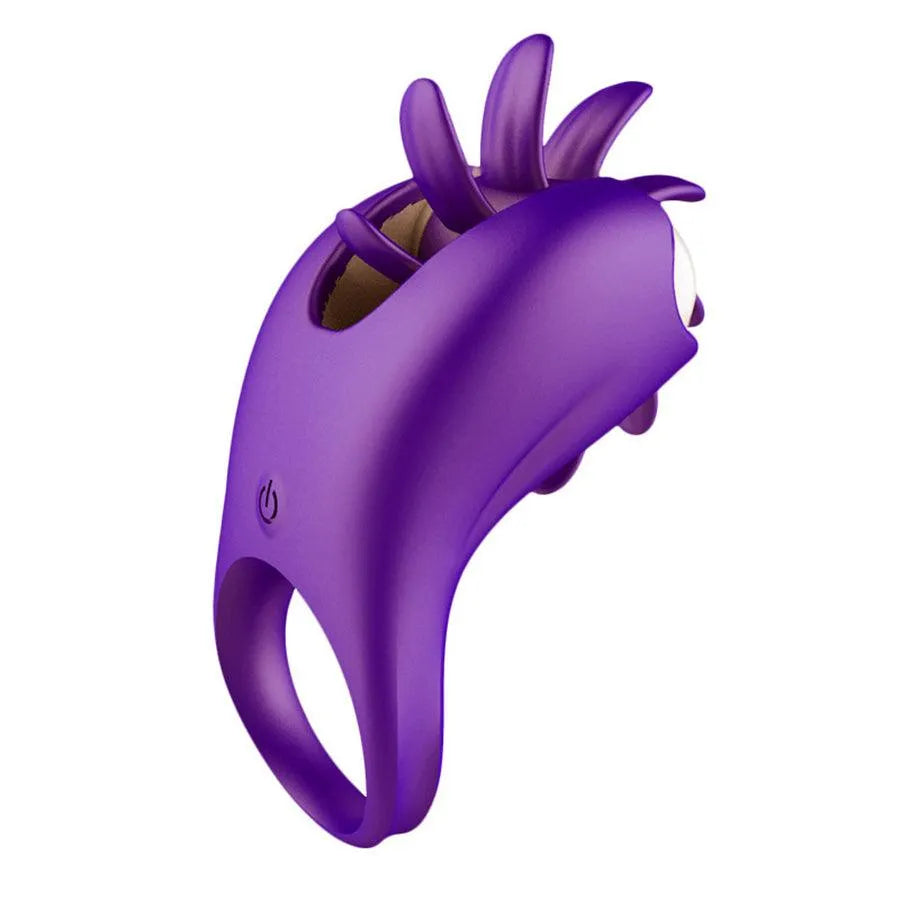Tongue Licking Cock Ring Vibrator for Men