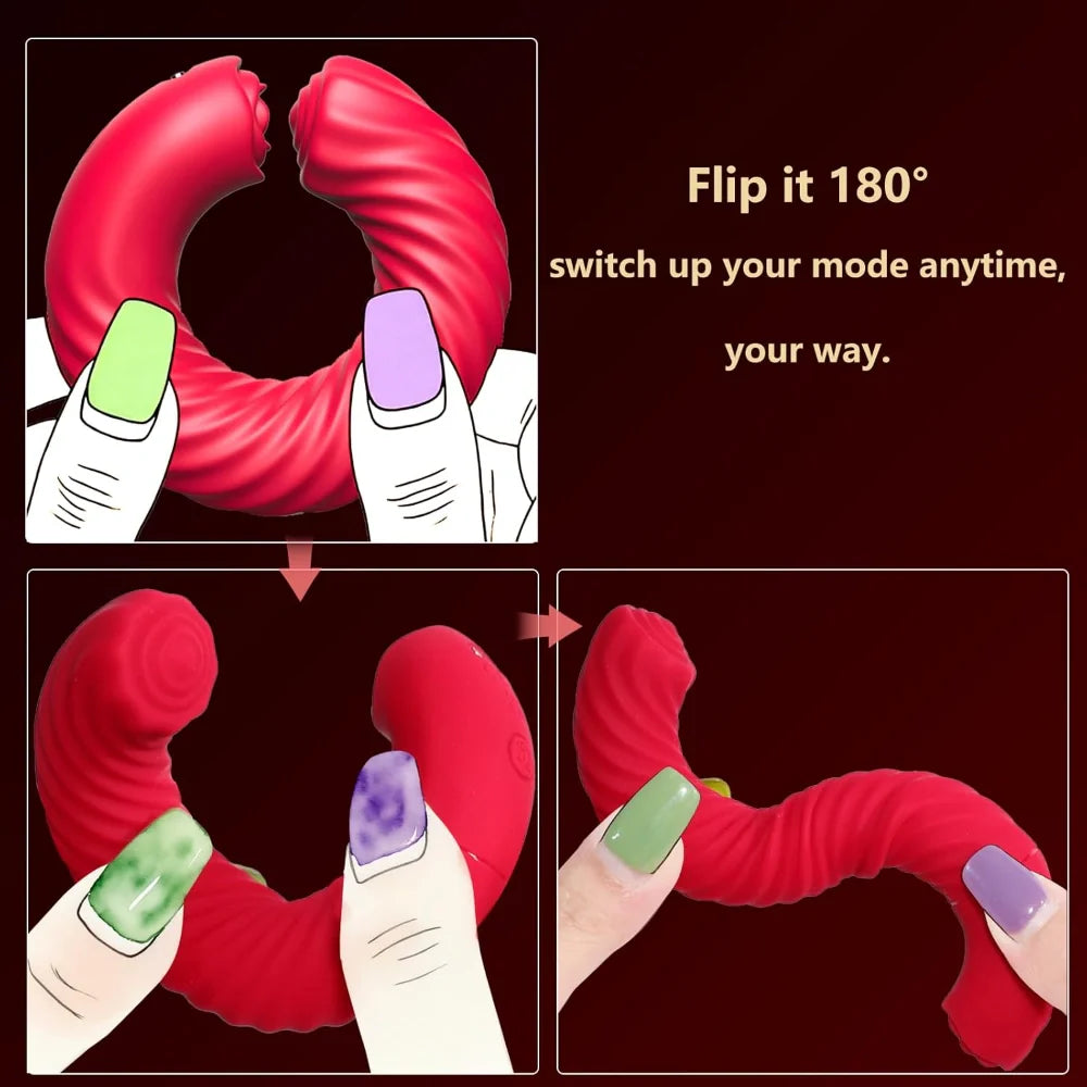 Venusfun 3 in 1 Vibrating Cock Rings for Men Silicone Multi Sensation 180° Rotation