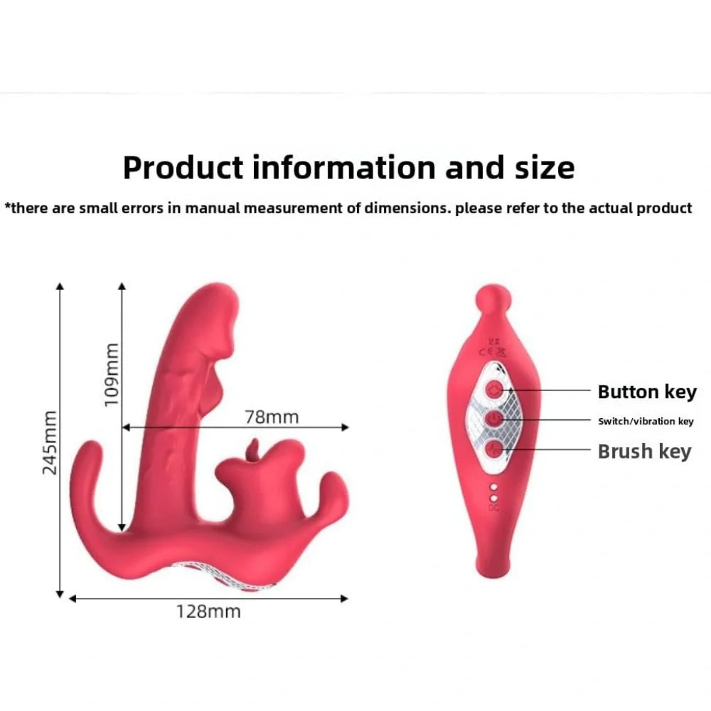 Venusfun Triple Point Wearable Panty Vibrator 10 Mode Silicone G Spot Clitoral Anal Toy for Women