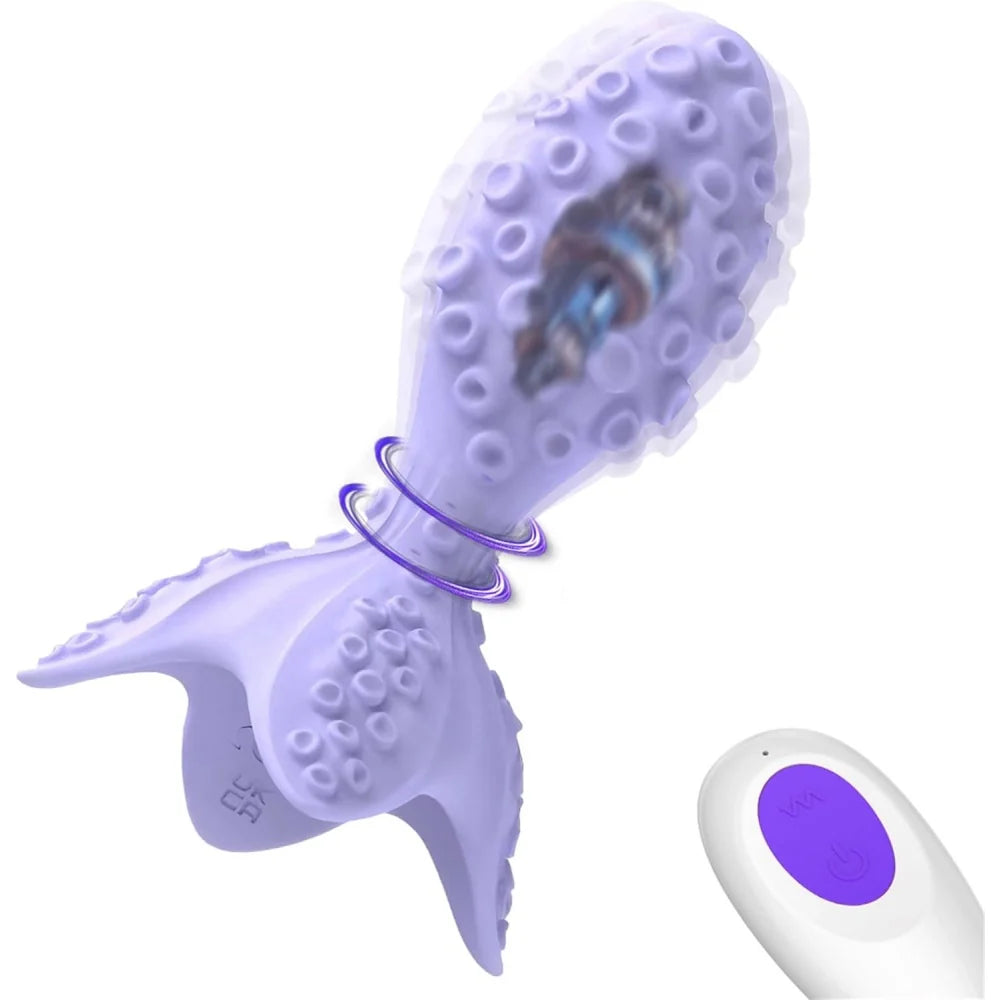 Venusfun Octopus Butt Plug Vibrator with 7 Vibration & Rotation Modes for Prostate and Anal Play