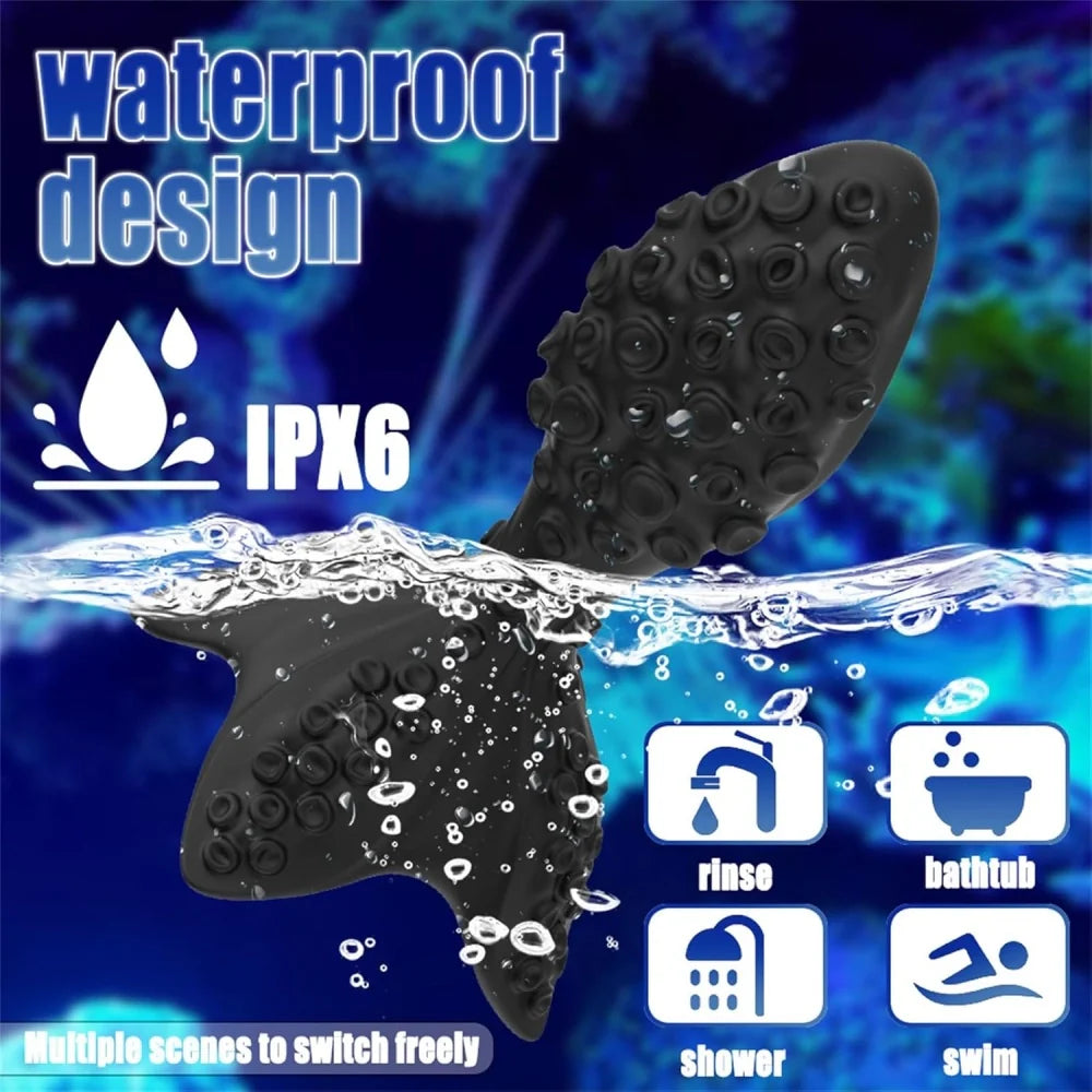 Venusfun Octopus Butt Plug Vibrator with 7 Vibration & Rotation Modes for Prostate and Anal Play