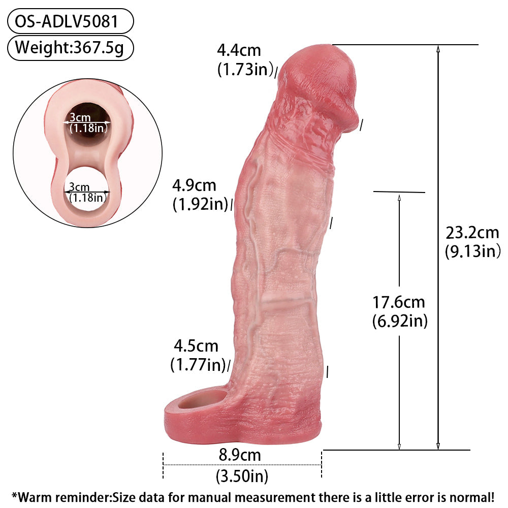 Remote Control Realistic Vibrating Cock Sleeve
