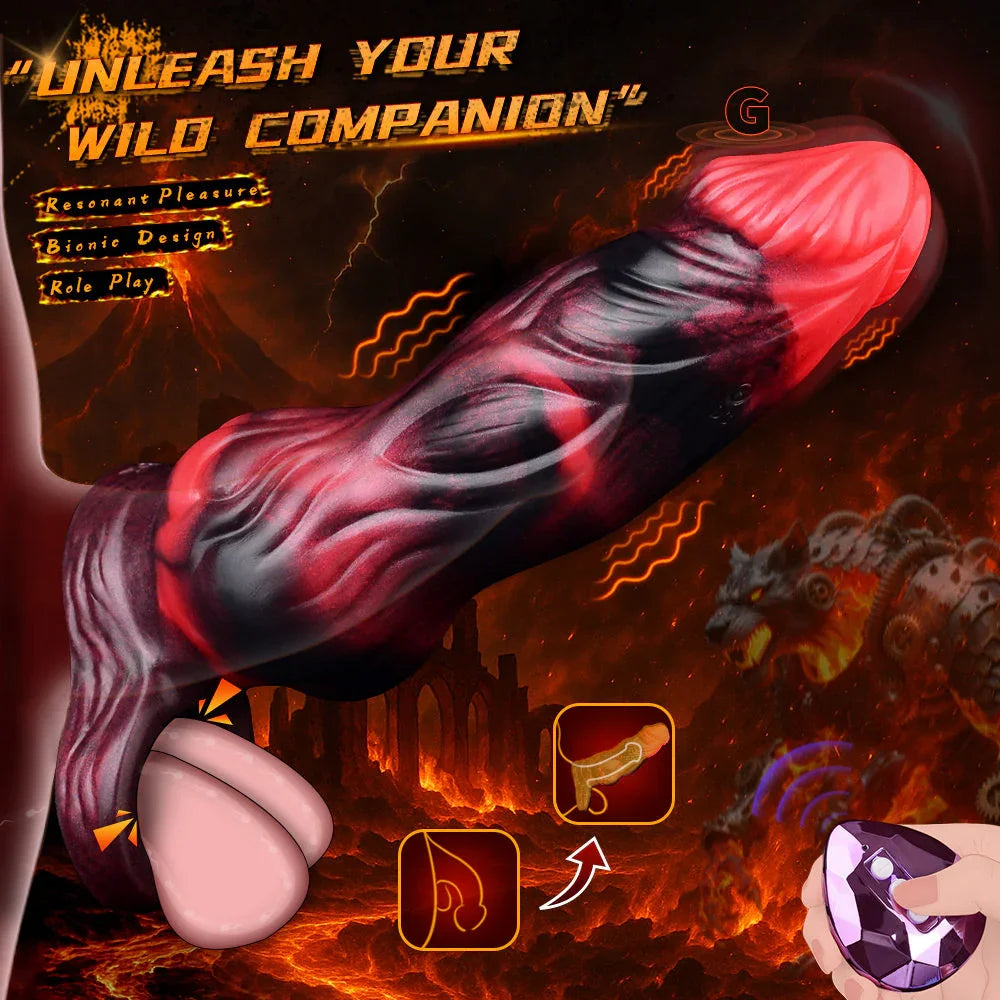 Remote Control Vibrating Dick Sleeve