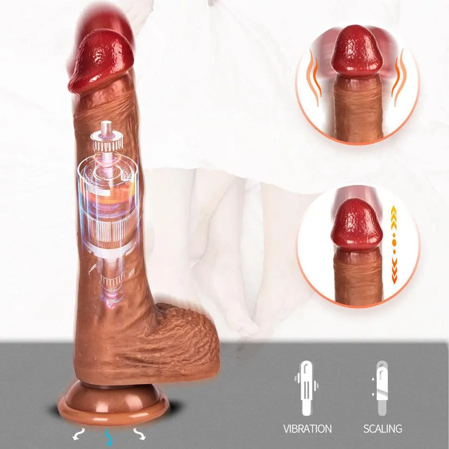 Wireless Realistic Thrusting Dildo Vibrator
