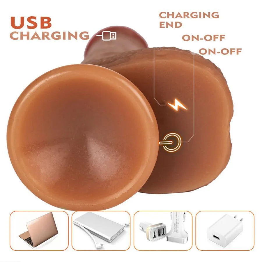 Wireless Realistic Thrusting Dildo Vibrator