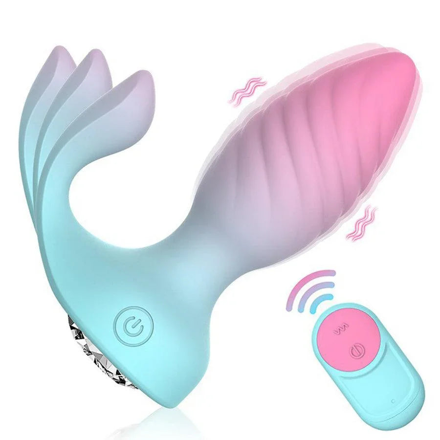 Crystal Vibration Butt Plug with Remote Control  anesidora