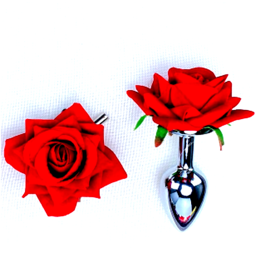 Rose Butt Plug Nipple Clamp Collar For Sm Sex Products Set