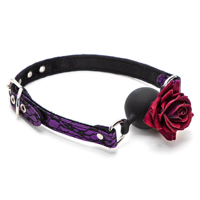 Silicone Breathable Rose Ball Gags Bondage Item