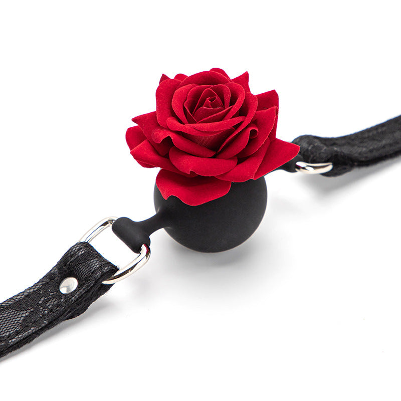 Silicone Breathable Rose Ball Gags Bondage Item