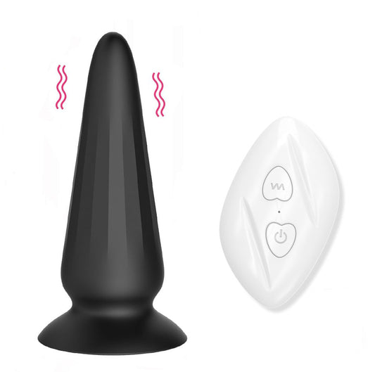 Remote Control Vibrating Butt Plug - Tapered Vaginal Anal Stimulator Prostate Massager
