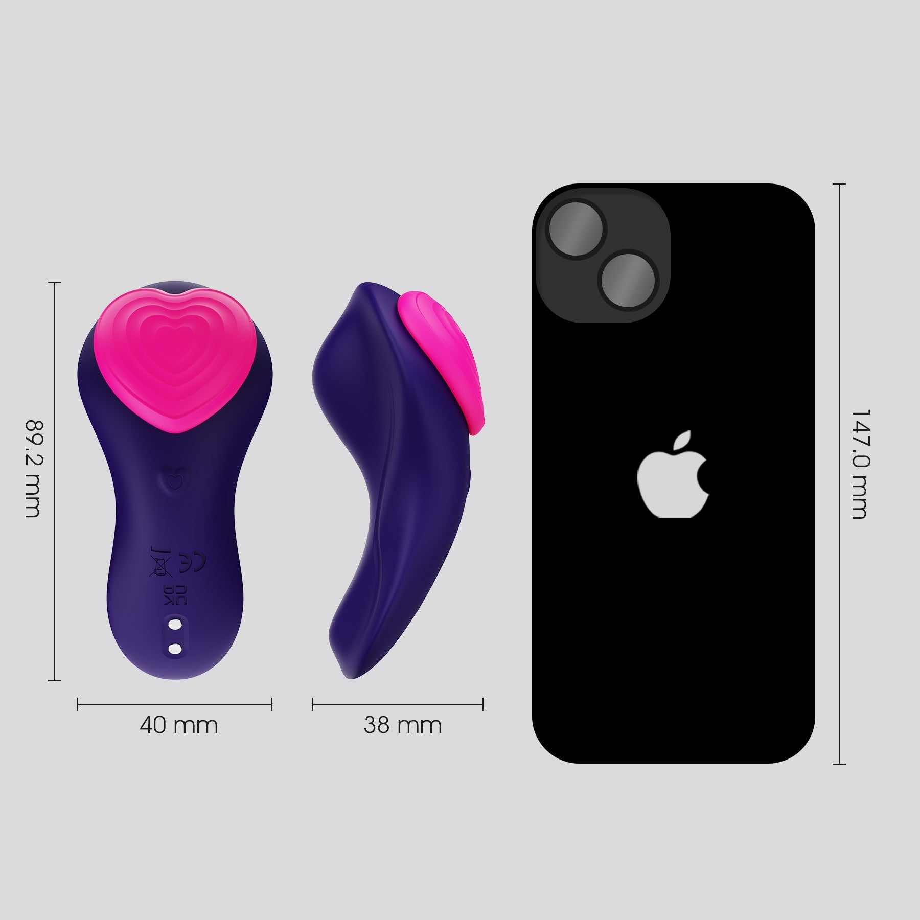 Remote Control Panty Vibrator - Wearable Clit Stimulator Heartring Magnetic Female Sex Toys