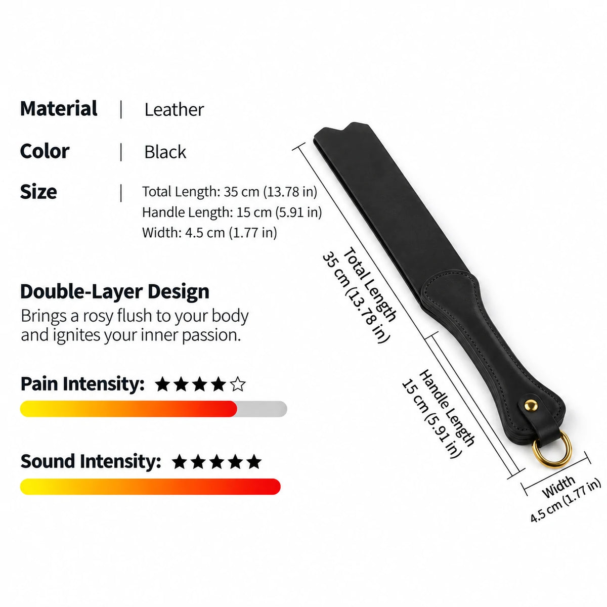 Police Slapper – Double-Layer Black Impact Paddle
