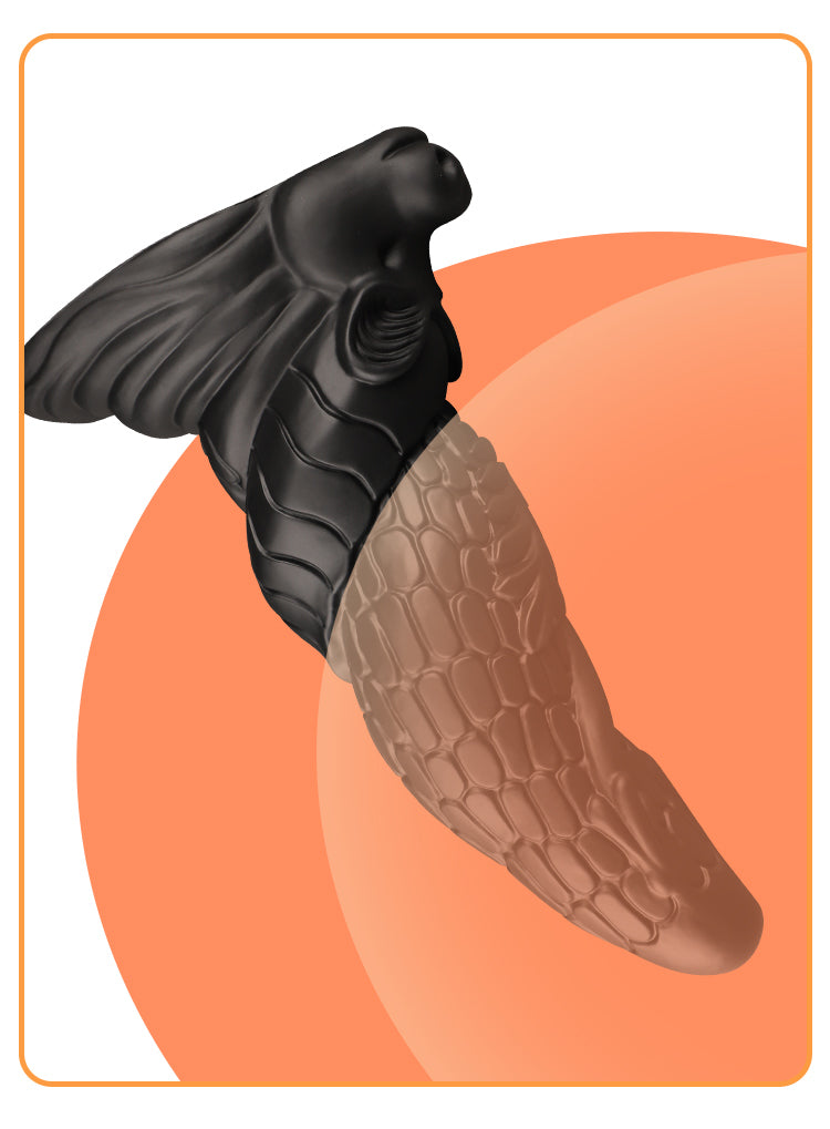 Dragon-Scale Fantasy Dildo – Soft Silicone Spiral Design with Suction Base | 4 Sizes (XS-L)