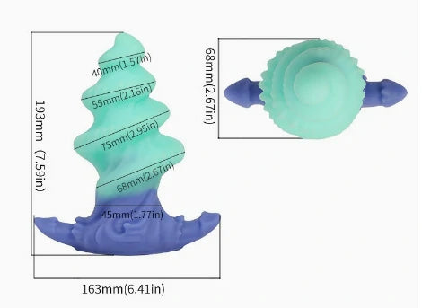 Liquid Silicone Ribbed Butt Plug