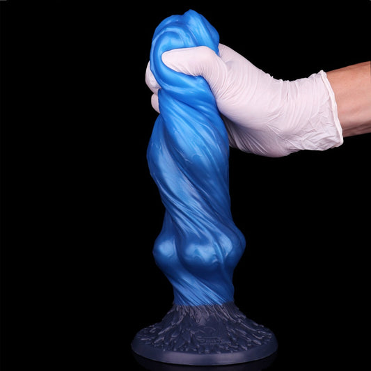 Monster Tri-Wolf Fantasy Knot Dildo - Double-Layer Silicone Vaginal Climax Toy